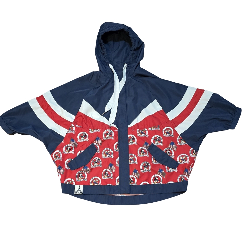 Walt Disney World 50th Vault Collection America On Parade Windbreaker Jacket XS